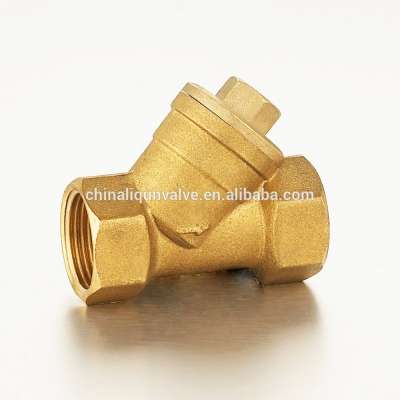 1/2"-1 1/4" Polishing Brass strainer Valve(Y-body Valve) Straight-flow preventing blockage