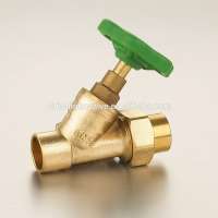 DN12-DN28 Brass stop Valve(Oblique Stop Valve) Polishing Surface Plastic Handle Straight-Flow With Drain Valve