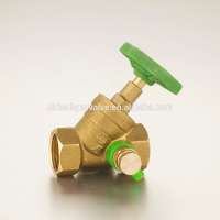 1/2"-1 1/4"Brass stop Valve(Oblique Stop Valve) Polishing Surface Plastic Handle Straight-Flow With Drain Valve