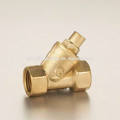 Standard polishing brass horizontal lift check valve Y-body industrial pipelines to prevent back flow